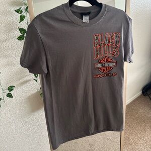 Harley-Davidson Charcoal Tee with Black Hills Graphic